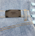 Load image into Gallery viewer, Fendi Cropped Cuffed Jeans with Side Laced Ribbon Detail