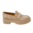 Load image into Gallery viewer, Gianvito Rossi Beige Lug Sole Leather Argo Loafers