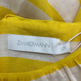 Load image into Gallery viewer, Zimmermann Yellow / Cream Stripe Alight Tie Shoulder Dress
