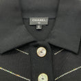 Load image into Gallery viewer, Chanel 2023 Black / Ivory Wool CC Embellished Top