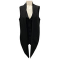 Load image into Gallery viewer, Ferragamo Black Tailored Scarf Detail Wool Vest