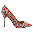 Load image into Gallery viewer, Manolo Blahnik Red / White Floral BB 105 Pumps
