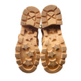 Load image into Gallery viewer, Alice + Olivia Beige Almond / Gold Hali Lug Sole Combat Moto Boots