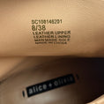 Load image into Gallery viewer, Alice + Olivia Beige Almond / Gold Hali Lug Sole Combat Moto Boots