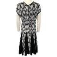 Load image into Gallery viewer, Balmain Black / White Python Jacquard Knitted Skater Dress