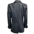 Load image into Gallery viewer, Veronica Beard Navy Blue Leather Miller Dickey Jacket
