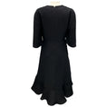 Load image into Gallery viewer, Chloe Black Shimmer Ribbed Short Sleeved V-Neck Silk Dress