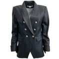 Load image into Gallery viewer, Veronica Beard Navy Blue Leather Miller Dickey Jacket

