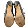 Load image into Gallery viewer, Fendi Black Leather Peep Toe Lace Up Booties