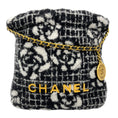 Load image into Gallery viewer, Chanel 2022 Black / White / Gold Hardware Camellia Hobo Bag