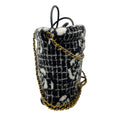 Load image into Gallery viewer, Chanel 2022 Black / White / Gold Hardware Camellia Hobo Bag