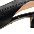 Load image into Gallery viewer, Gucci Black Leather Zumi Slingback Kitten Heel Pumps
