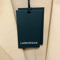 Load image into Gallery viewer, Lamarque Beige Quirina Relaxed Fit Open Front Leather Blazer