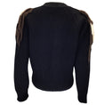 Load image into Gallery viewer, Sacai Black / Ivory / Brown Yarn Detail Ribbed Knit Cardigan Sweater
