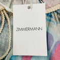 Load image into Gallery viewer, Zimmermann Blue Multi Vacay Puff Sleeve Crop Top