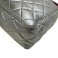 Load image into Gallery viewer, Chanel Vintage Silver Lambskin Drawstring Satchel with Tortoise Circle Handles
