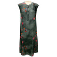 Load image into Gallery viewer, Raquel Allegra Dark Grey Multi Handmade Silk Jacquard Midi Dress