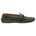 Load image into Gallery viewer, Tod's Crackled Metallic Silver Gommino Double T Loafers