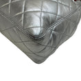Load image into Gallery viewer, Chanel Vintage Silver Lambskin Drawstring Satchel with Tortoise Circle Handles