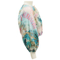 Load image into Gallery viewer, Zimmermann Blue Multi Vacay Puff Sleeve Crop Top