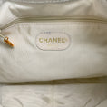 Load image into Gallery viewer, Chanel Vintage Silver Lambskin Drawstring Satchel with Tortoise Circle Handles