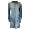 Load image into Gallery viewer, Avant Toi Teal Long Sleeved Button-front Linen Knit Long Cardigan Sweater

