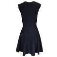 Load image into Gallery viewer, Alaia Black Cap Sleeved Square Neck Flared Knit Dress
