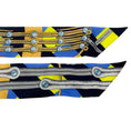 Load image into Gallery viewer, Hermès Blue / Yellow Brides et Gris-Gris silk Twilly Scarf