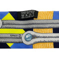 Load image into Gallery viewer, Hermès Blue / Yellow Brides et Gris-Gris silk Twilly Scarf