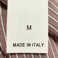 Load image into Gallery viewer, Brunello Cucinelli Lavender / White Striped Cotton and Silk Top with Monili