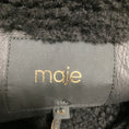 Load image into Gallery viewer, Maje Black Gombery Shearling Lined Leather Moto Jacket
