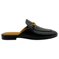 Load image into Gallery viewer, Gucci Black Leather Princetown Mules with Gold Horsebit