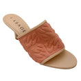 Load image into Gallery viewer, Casadei Peach Textured Scuba Mule Sandals