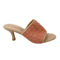 Load image into Gallery viewer, Casadei Peach Textured Scuba Mule Sandals