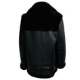 Load image into Gallery viewer, Maje Black Gombery Shearling Lined Leather Moto Jacket