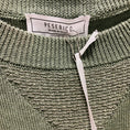 Load image into Gallery viewer, Peserico Olive Green Linen and Cotton Knit Raglan Sweater with Monili