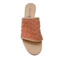 Load image into Gallery viewer, Casadei Peach Textured Scuba Mule Sandals