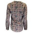 Load image into Gallery viewer, Saint Laurent Black / Pink Multi Printed Long Sleeved Button-down Silk Blouse
