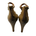 Load image into Gallery viewer, Valentino Nude / Gold Rockstud Caged High Heeled Leather Sandals