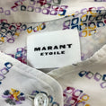 Load image into Gallery viewer, Isabel Marant Etoile White Multi Berangere Print Long Sleeved Crepe Top in Ecru
