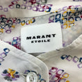 Load image into Gallery viewer, Isabel Marant Etoile White Multi Berangere Print Long Sleeved Crepe Top in Ecru