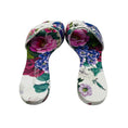 Load image into Gallery viewer, Dolce & Gabbana White / Pink / Purple Multi Floral Print Bianca Interlock Slide Sandal