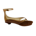 Load image into Gallery viewer, Chloe Tan Jelly Sandals with Ankle Strap and Kitten Heel