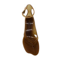Load image into Gallery viewer, Chloe Tan Jelly Sandals with Ankle Strap and Kitten Heel