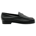 Load image into Gallery viewer, Santoni Black Pebbled Leather Loafers