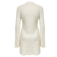 Load image into Gallery viewer, Gabriela Hearst Ivory Embroidered Long Sleeved Cashmere Knit Dress