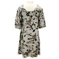 Load image into Gallery viewer, Marni Grey Multi Olive Print Silk Dress