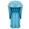 Load image into Gallery viewer, Viktor & Rolf Turquoise Blue Silk Taffeta Trench Coat with Belt
