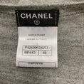 Load image into Gallery viewer, Chanel Grey / Pink Cashmere Knit Cardigan Sweater with CC Logo Buttons