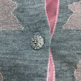 Load image into Gallery viewer, Chanel Grey / Pink Cashmere Knit Cardigan Sweater with CC Logo Buttons